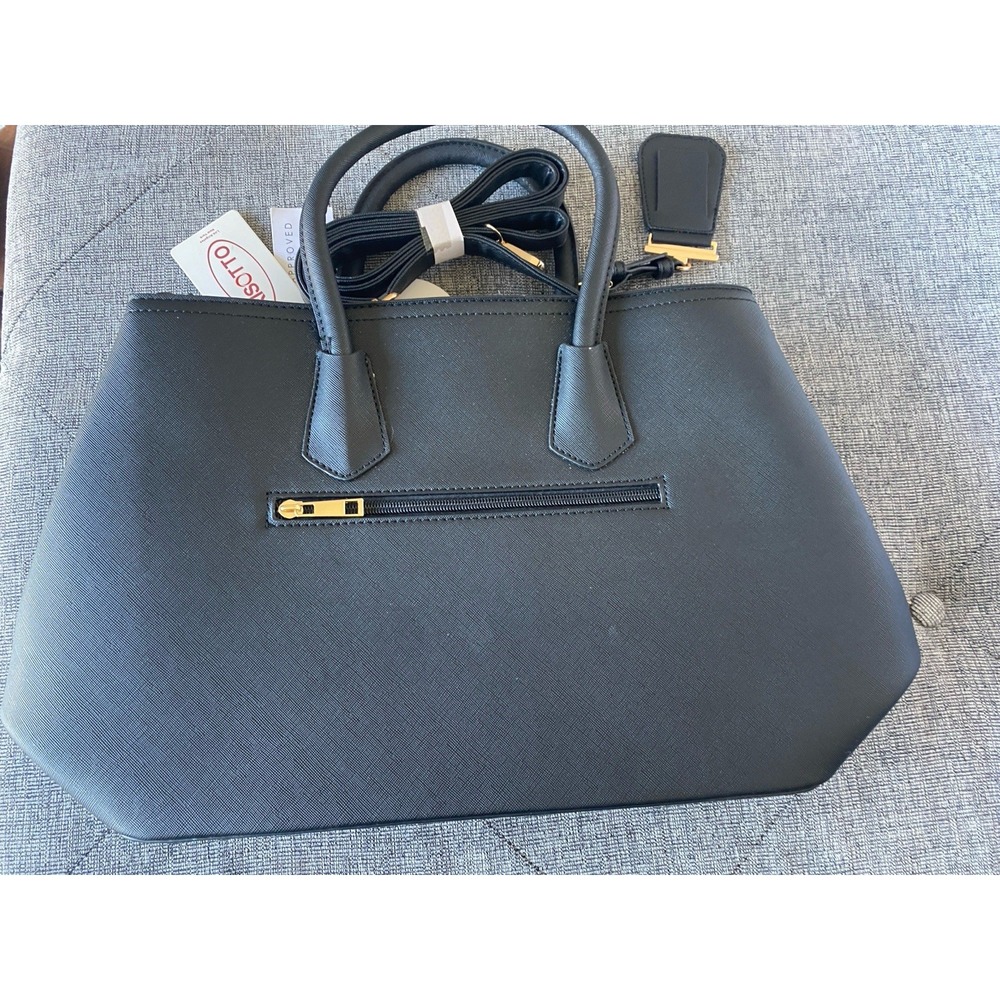 Risotto Brand Handbag And Wallet Vegan PETA Approved Black - Shoulder Strap - Picture 3 of 11